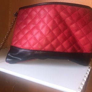 Red and black purse